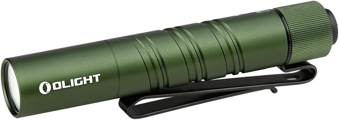 OLIGHT I3T 2 EOS Cep EDC El Feneri, 200 Lümen Kompakt Parlak El Fenerleri, AAA Pil ile Çift Çıkışlı Kuyruk Anahtarı ve Kamp ve Yürüyüş İçin Çift Yönlü Cep Klipsi (OD Yeşil)