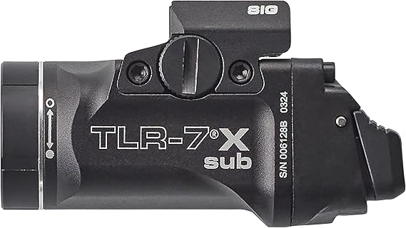 Streamlight 69401 TLR-7 X sub 500 Lümen Taktik Tabanca Feneri. Sadece Sig Sauer P365/X/XL İçin Tasarlanmıştır, XMACRO Kompakt Tabancalar İçin Değil, Montaj Kiti ve Anahtarlarla ( Siyah )