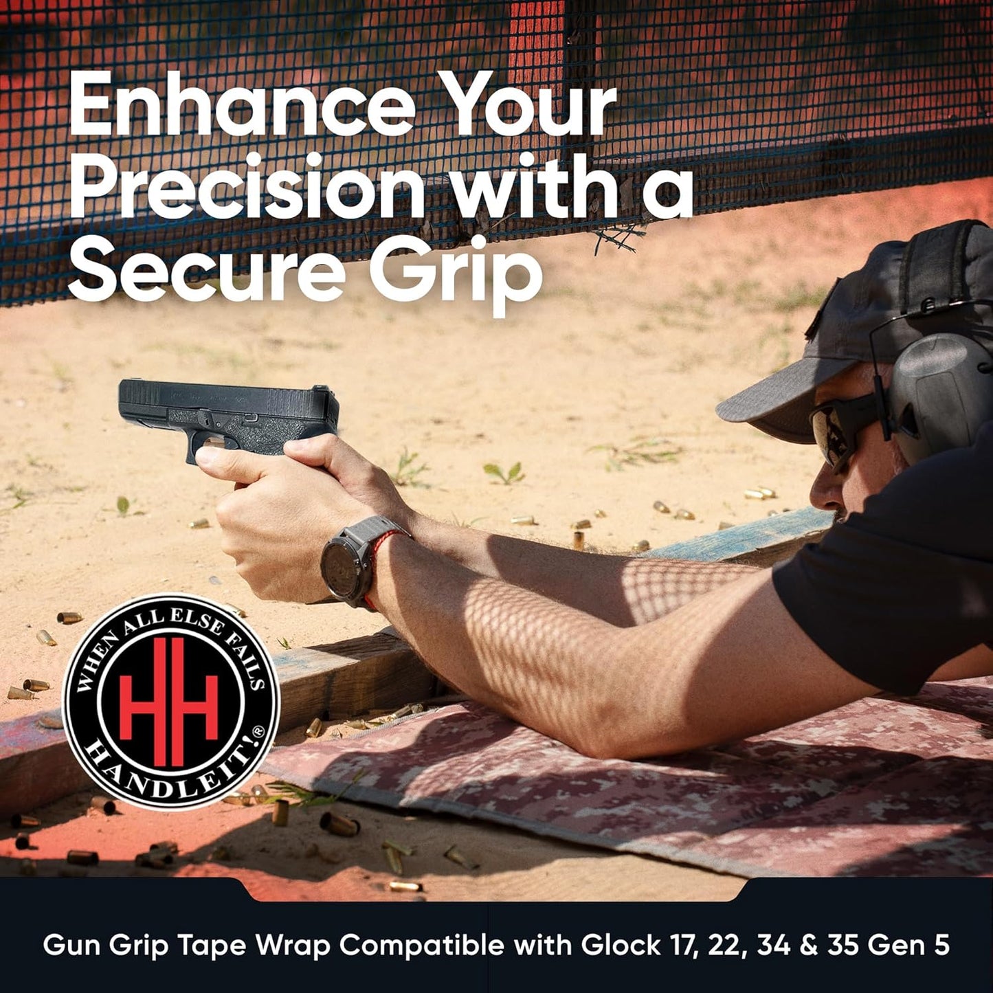 HANDLEITGRIPS Glock 17, 22, 34, 35 Gen 5 Uyumlu KABZA KAPLAMA