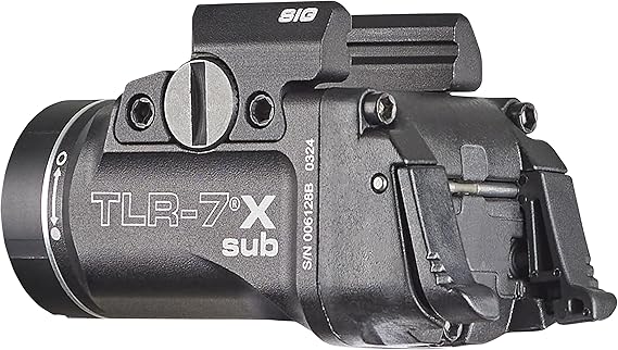 Streamlight 69401 TLR-7 X sub 500 Lümen Taktik Tabanca Feneri. Sadece Sig Sauer P365/X/XL İçin Tasarlanmıştır, XMACRO Kompakt Tabancalar İçin Değil, Montaj Kiti ve Anahtarlarla ( Siyah )