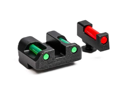 Tac Precision FiberLok Glock Gez ve Arpacık Seti 9 MM / .40 S&W  Uyumlu: 17/17L, 19/19X, 22, 23, 24, 26, 27, 31, 32, 33, 34, 35, 39, 44, 45, 47 (Optik uyumlu ve MOS™ slaytlar hariç)