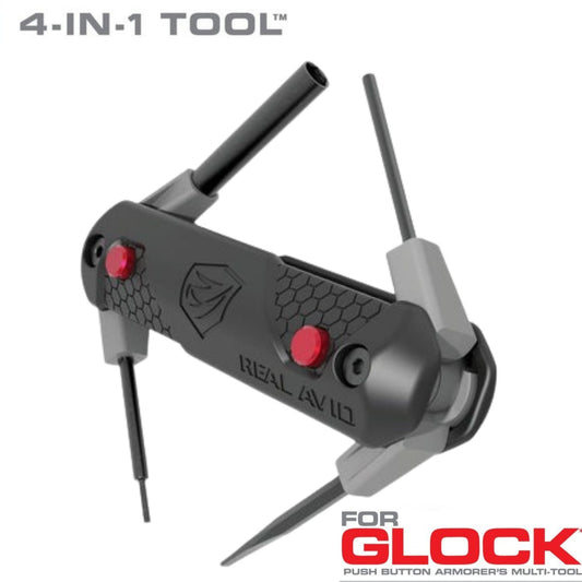 REAL AVID 4-In-1 Tool™ For Glock Push Buton specific tools.