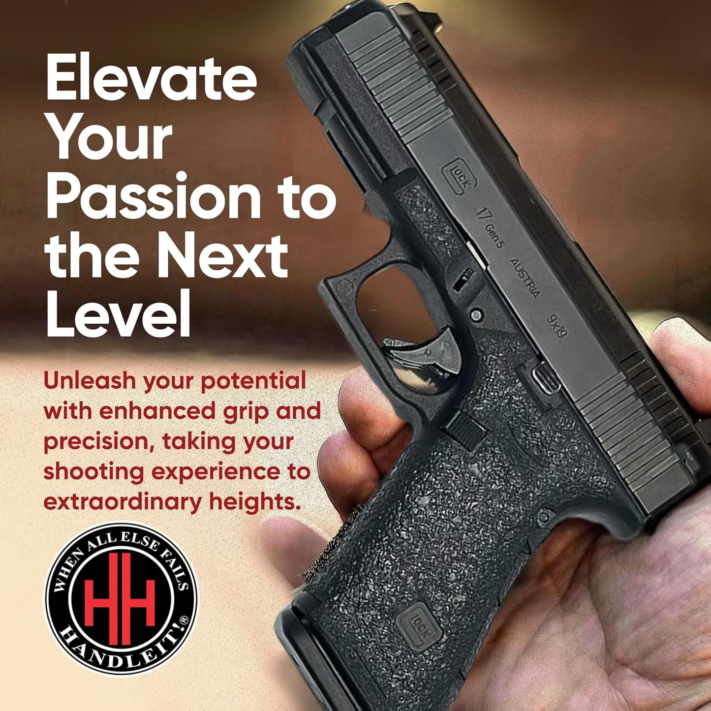 HANDLEITGRIPS Glock 17, 22, 34, 35 Gen 5 Uyumlu KABZA KAPLAMA