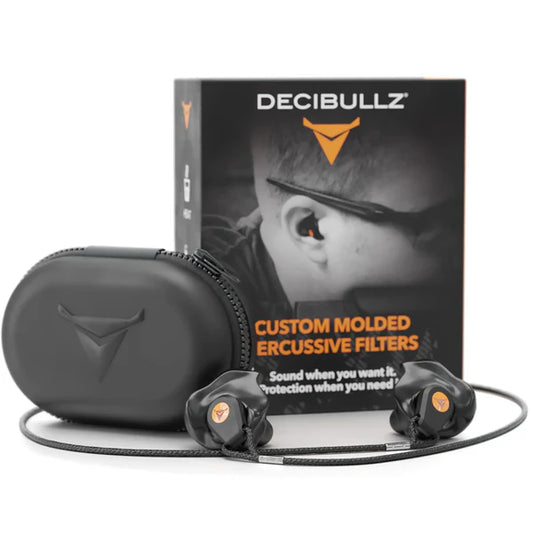 DECIBULLZ Custom Molded Percussive Shooting Filter Earplugs Kulak İçi Elektronik Atış Kulaklığı