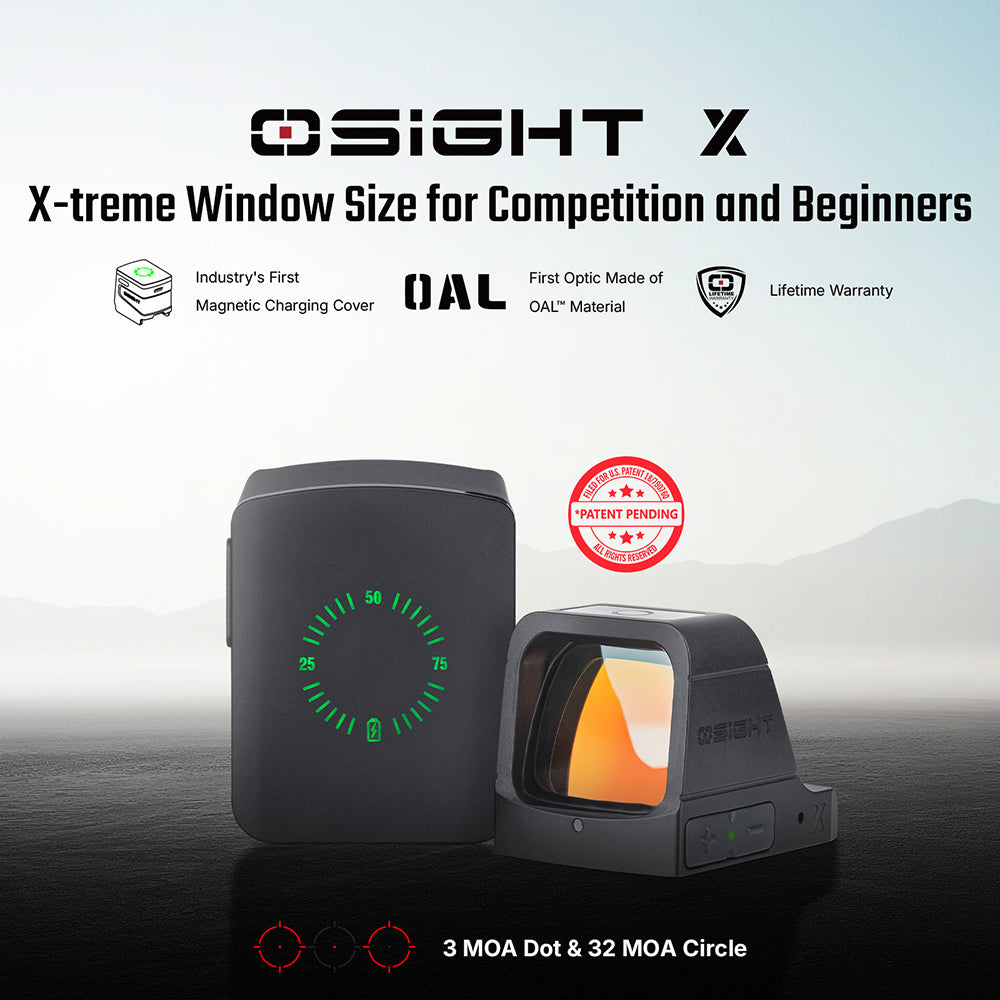 Olight Osight X Open Reflex Sight : Manyetik Şarj Kapağıyla 3 MOA Dot ve 32 MOA Circle Çoklu Retikül Sistemi